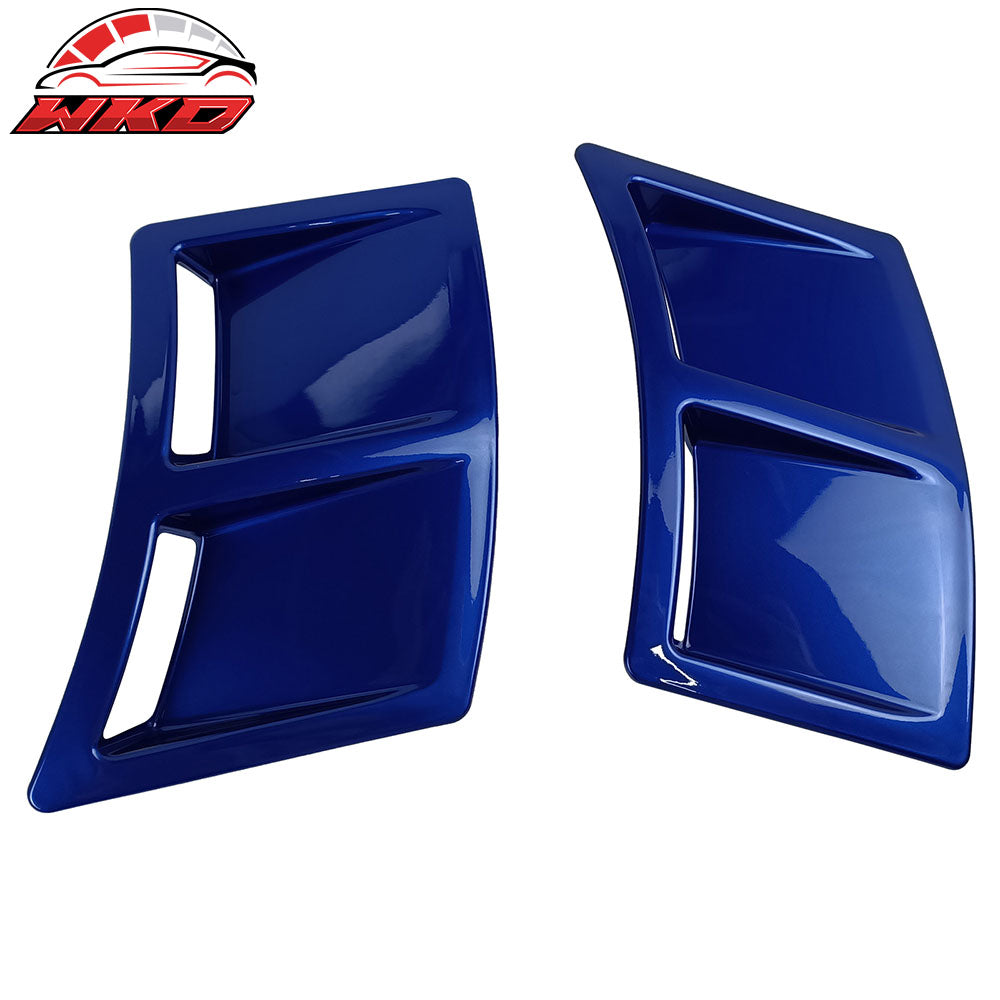 Fits 15-21 Subaru WRX STI Style Rear Bumper Side Fender Vent Painted #K7X Blue