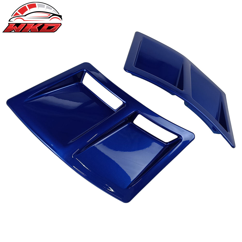 Fits 15-21 Subaru WRX STI Style Rear Bumper Side Fender Vent Painted #K7X Blue