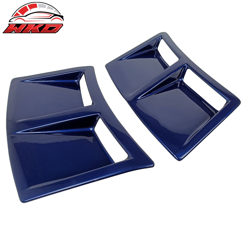 Fits 15-21 Subaru WRX STI Style Rear Bumper Side Fender Vent Painted #E8H Blue