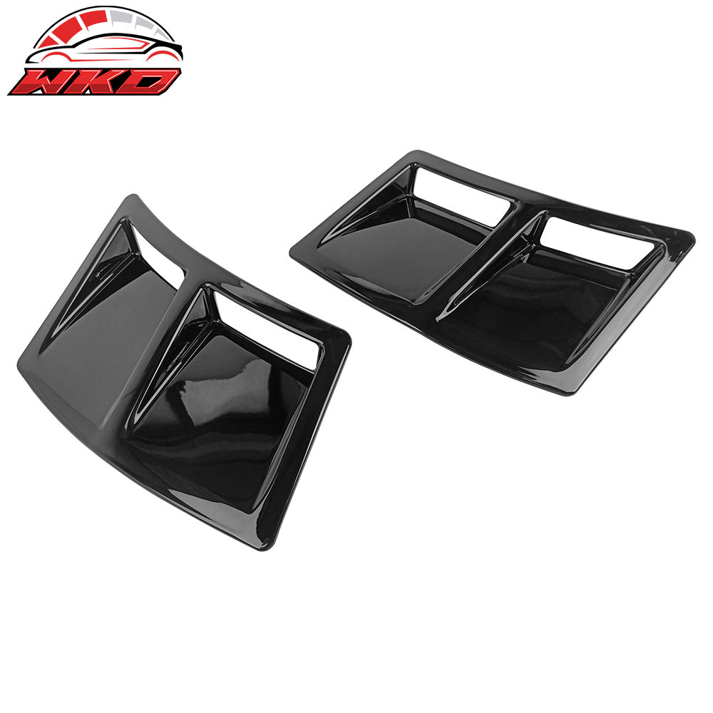 Fits 15-21 Subaru WRX STI Style Rear Bumper Side Fender Vent Painted #D4S Black