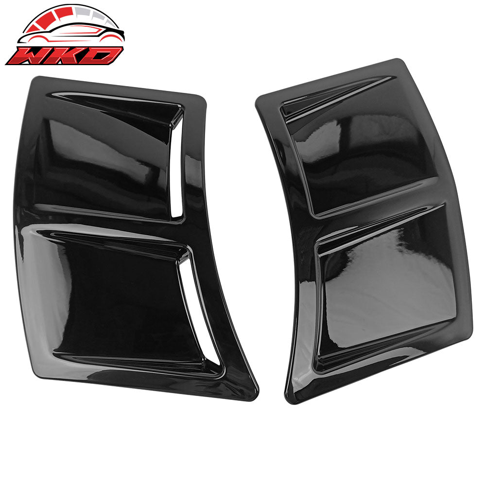 Fits 15-21 Subaru WRX STI Style Rear Bumper Side Fender Vent Painted #D4S Black