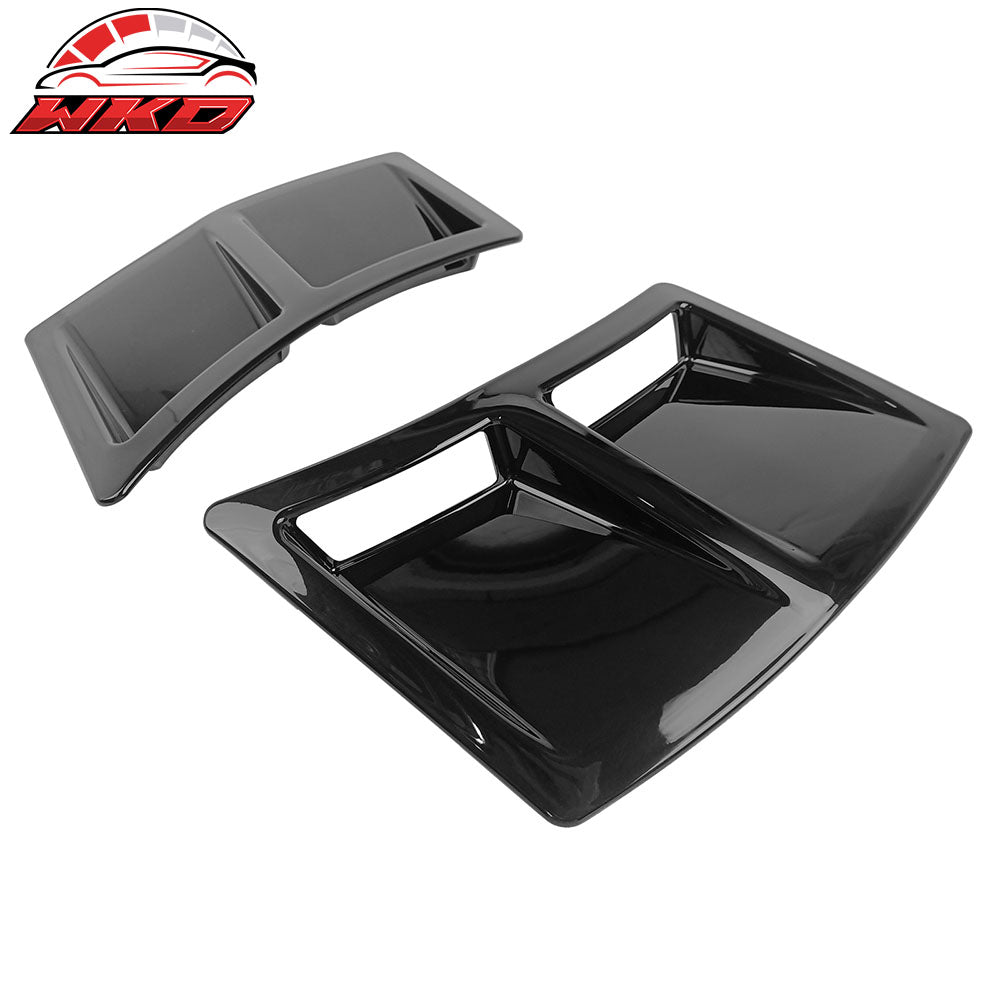 Fits 15-21 Subaru WRX STI Style Rear Bumper Side Fender Vent Painted #D4S Black