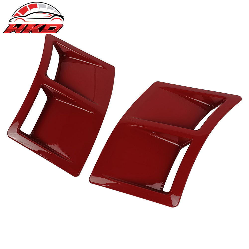 Fits 15-21 Subaru WRX STI Style Rear Bumper Side Fender Vent Painted #C7P Red