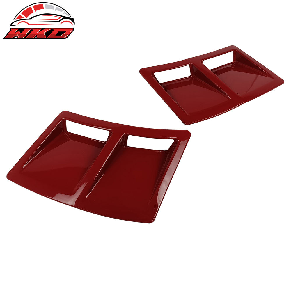 Fits 15-21 Subaru WRX STI Style Rear Bumper Side Fender Vent Painted #C7P Red