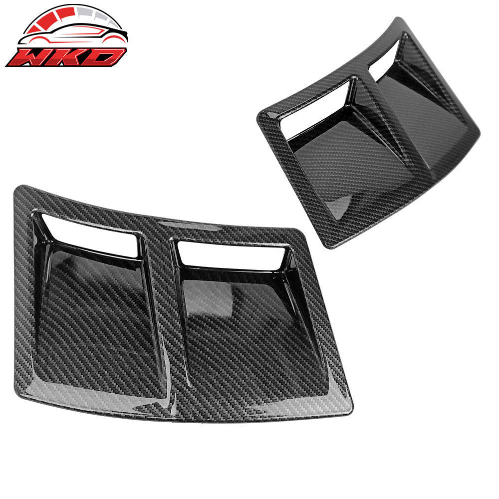 Fits 15-21 Subaru WRX STI Style Carbon Fiber Print Rear Bumper Side Fender Vent