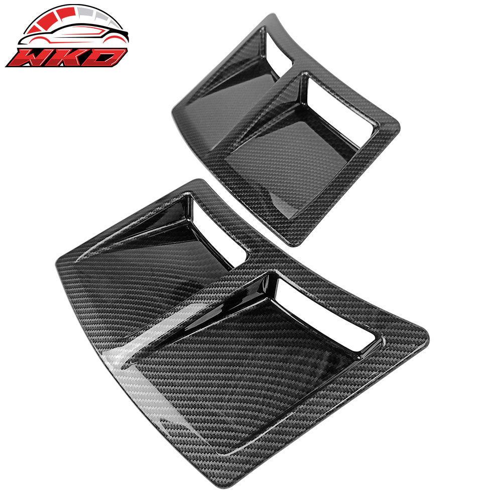 Fits 15-21 Subaru WRX STI Style Carbon Fiber Print Rear Bumper Side Fender Vent