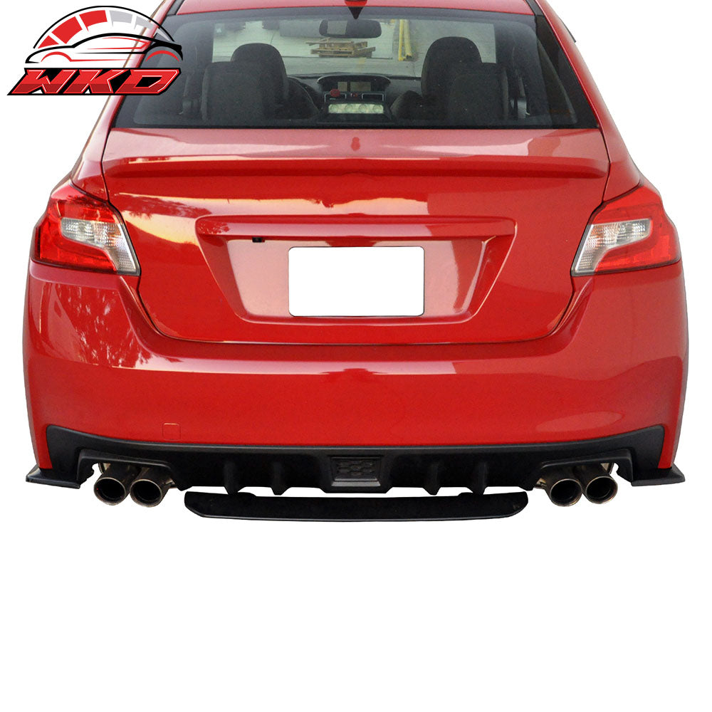 Fits 15-21 Subaru WRX STI Style Rear Bumper Lip Diffuser Painted #G1U Ice Silver