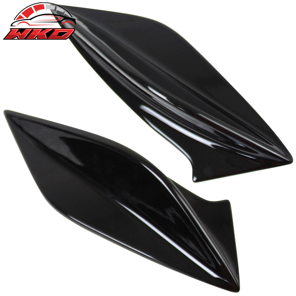Fits 15-21 Subaru WRX & STI DTO Style Gloss Black Trunk Spoiler Side Fins Add on