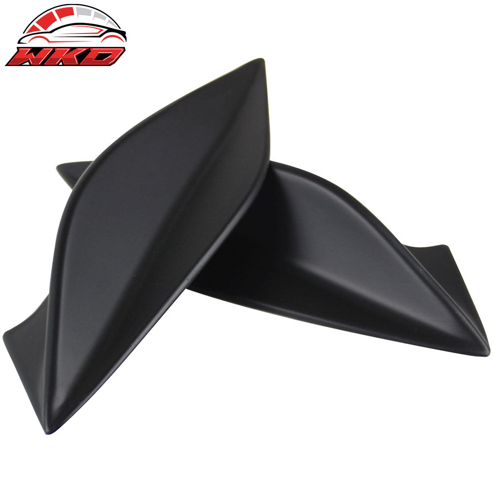 Fits 15-21 Subaru WRX & STI DTO Style Matte Black Trunk Spoiler Side Fins Add on