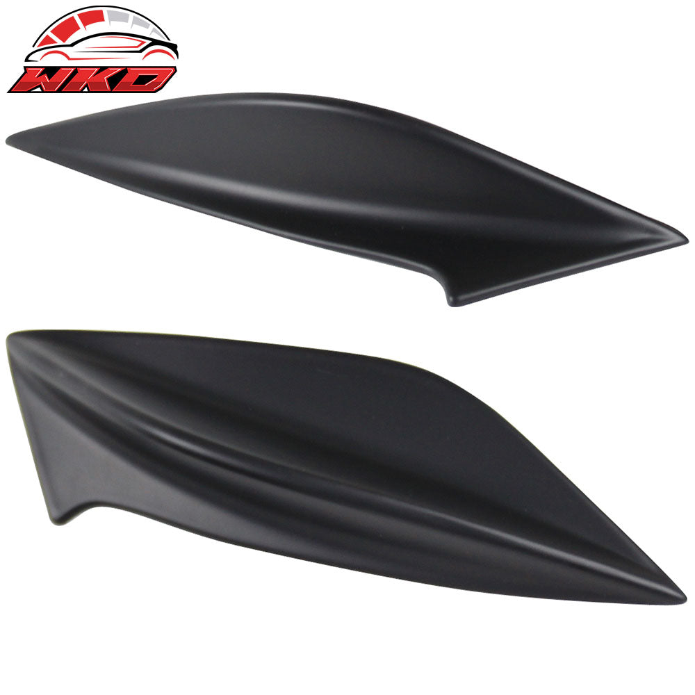 Fits 15-21 Subaru WRX & STI DTO Style Matte Black Trunk Spoiler Side Fins Add on