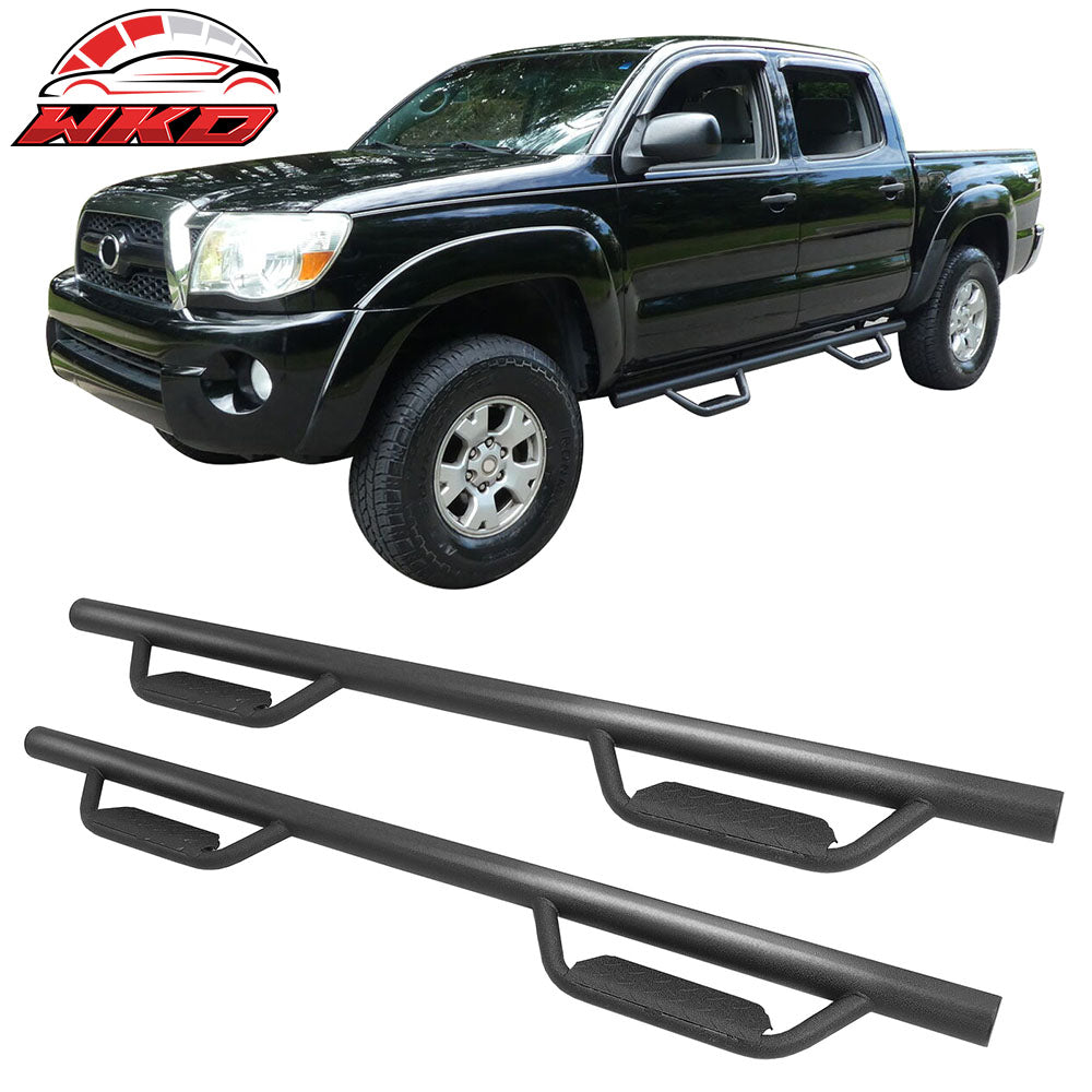 Fits 05-22 Toyota Tacoma Double/Crew Cab 2PCS Running Boards Side Step Nerf Bars