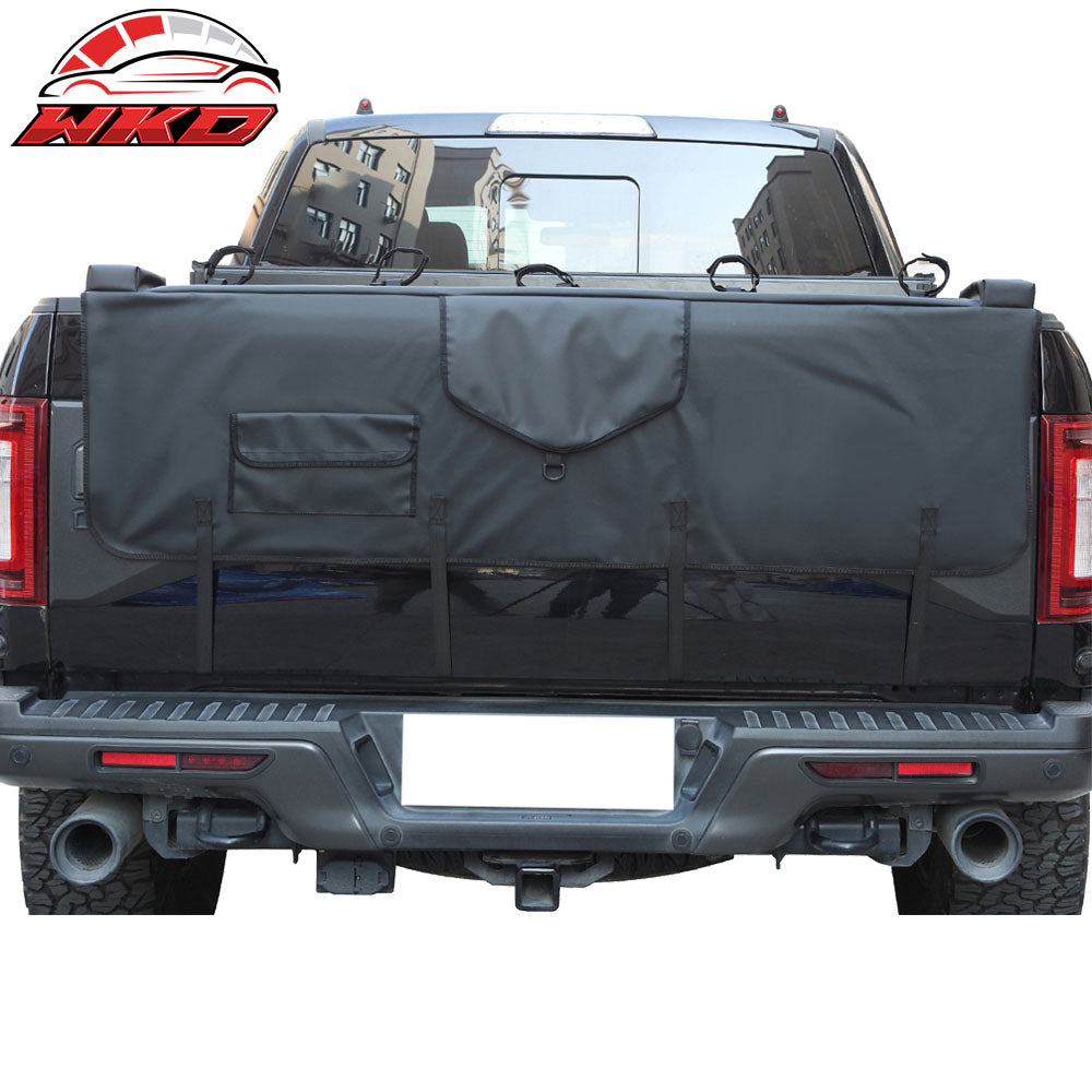 60" Pickup Truck Bed Tailgate Cover Pad Shuttle Protective Mat w/ 5 Bike Racks