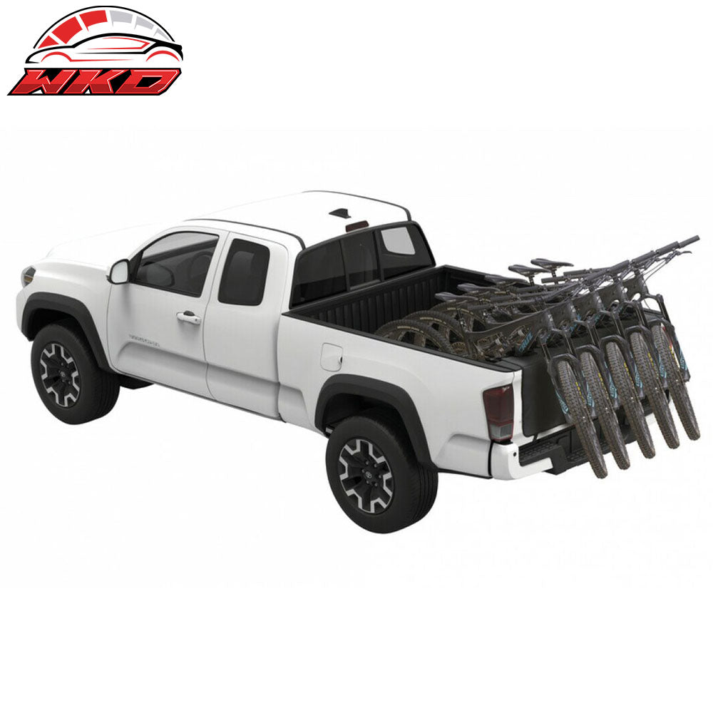 60" Pickup Truck Bed Tailgate Cover Pad Shuttle Protective Mat w/ 5 Bike Racks