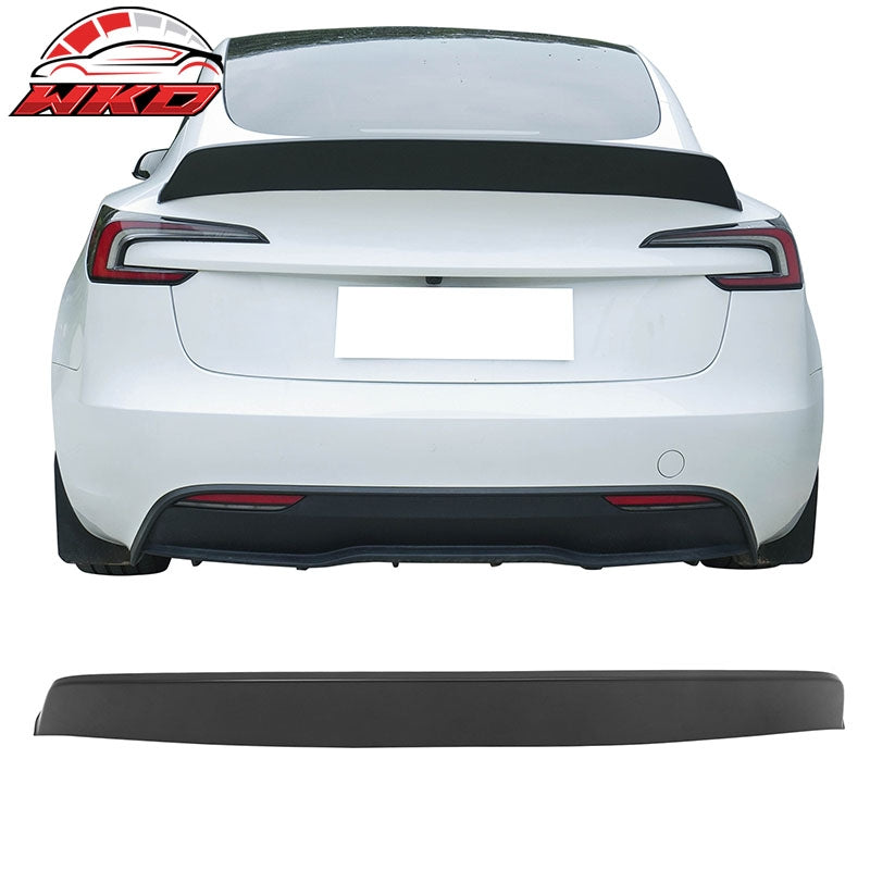 Wholesale 24-26 Tesla 3 Duckbill IKON Style Trunk Spoiler Matte Black Rear Wing ABS - Wikond Auto