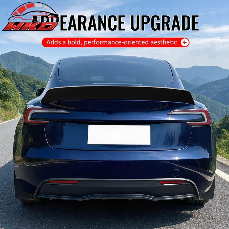 Wholesale 24-26 Tesla 3 Duckbill IKON Style Trunk Spoiler Matte Black Rear Wing ABS - Wikond Auto