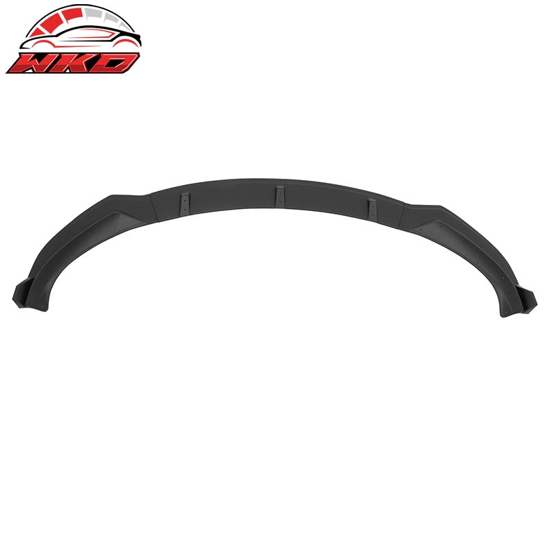 Fits 24-26 Tesla Model 3 3PCS IKON Style Front Bumper Lip Spoiler Matte Black PP