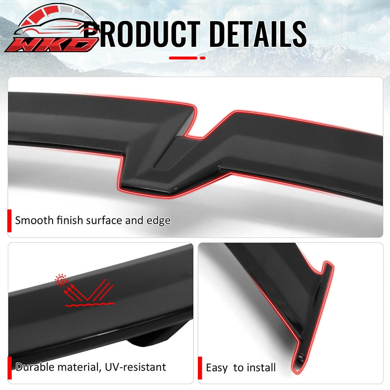 Fits 17-26 Tesla Model 3 54" PRO Style Rear Trunk Spoiler Wing Gloss Black ABS