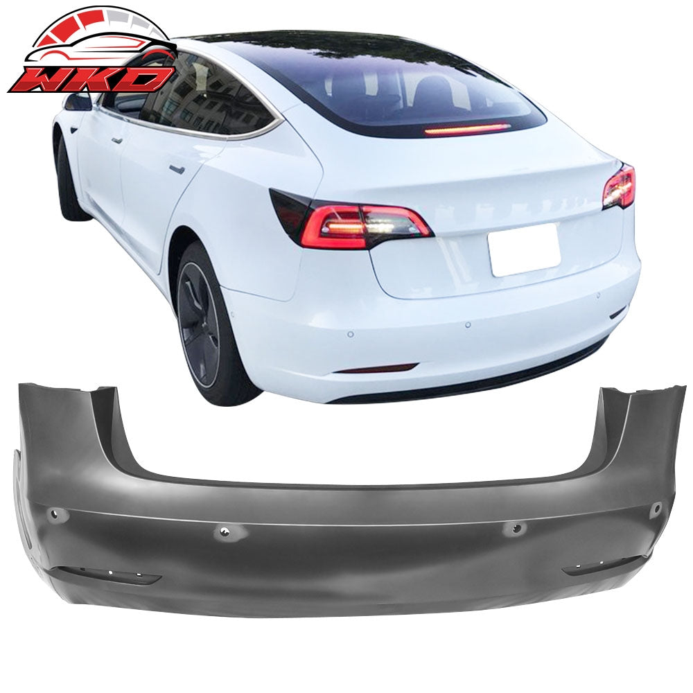 Fits 17-23 Tesla Model 3 Factory Style Rear Bumper Cover Unpainted