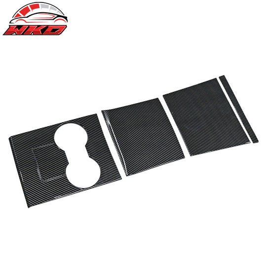 Wholesale 17-20 Tesla Model 3 Console Storage Box Cover Gloss Carbon Fiber Print ABS - Wikond Auto
