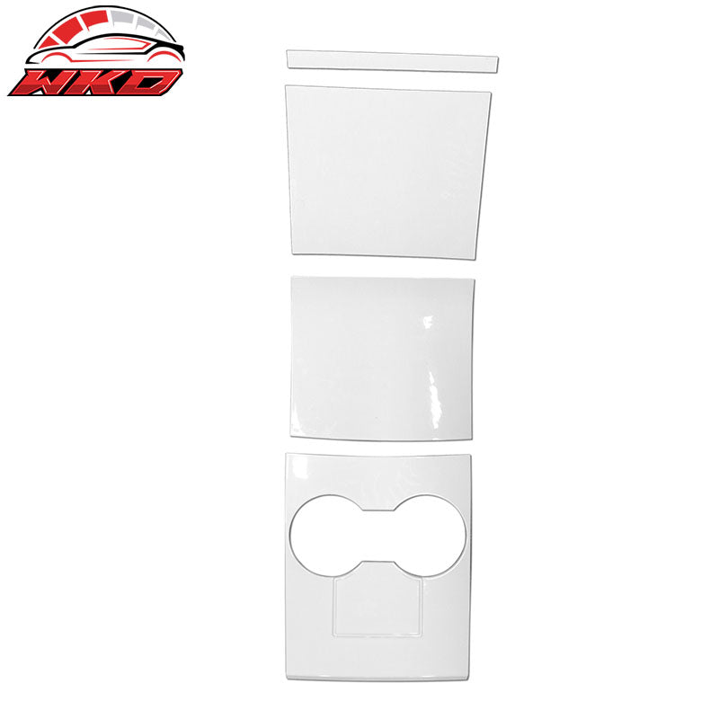 Fits 17-20 Tesla Model 3 Front Center Console Storage Box Cover Trim White ABS