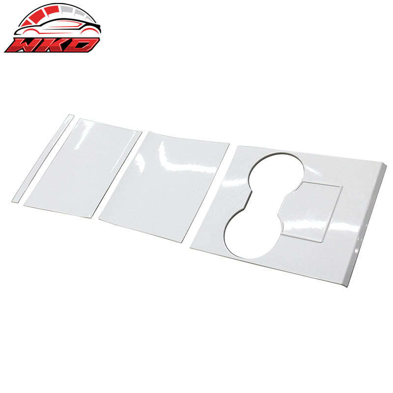 Fits 17-20 Tesla Model 3 Front Center Console Storage Box Cover Trim White ABS