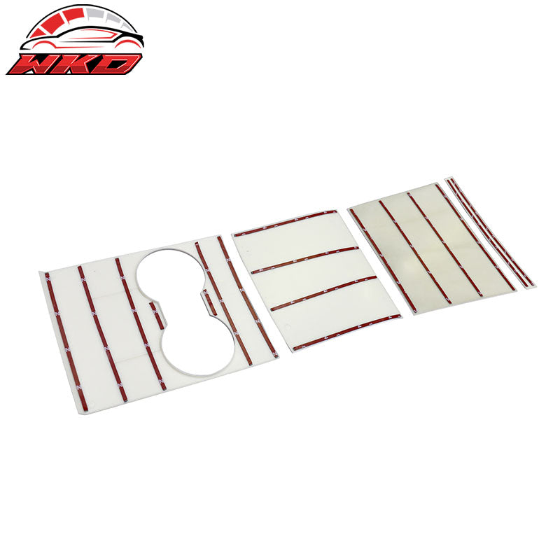 Fits 17-20 Tesla Model 3 Front Center Console Storage Box Cover Trim White ABS