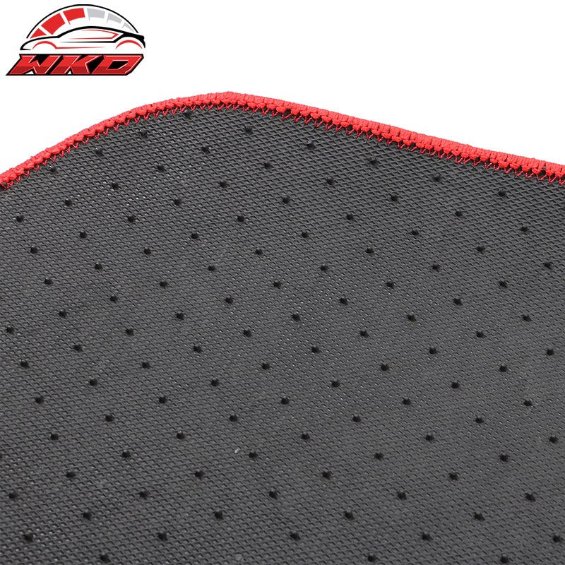 Fits 17-23 Tesla Model 3 Floor Mats Red Nylon 1st 2nd Row Carpets Liner Cover
