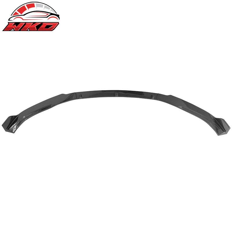 Fits 17-23 Tesla Model 3 IKON Style Carbon Fiber Print Front Bumper Lip PP 3PCS