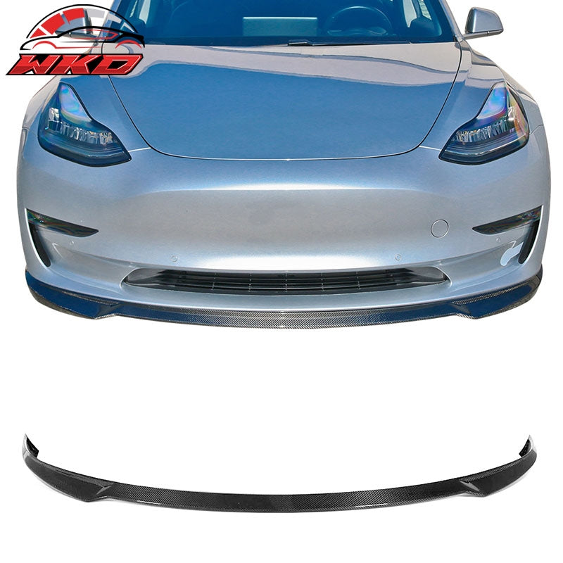 Wholesale 17-23 Tesla Model 3 IKON Front Bumper Lip Spoiler Carbon Fiber Splitter Kit