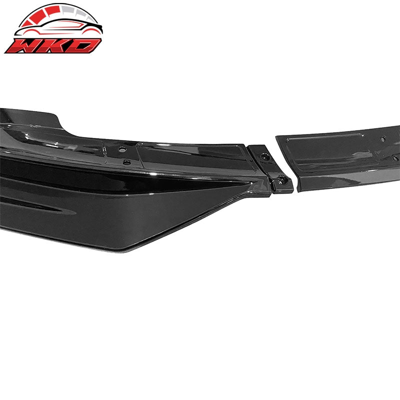 Fits 17-23 Tesla Model 3 IKON Front Bumper Lip Spoiler Splitter 4PC Gloss Black