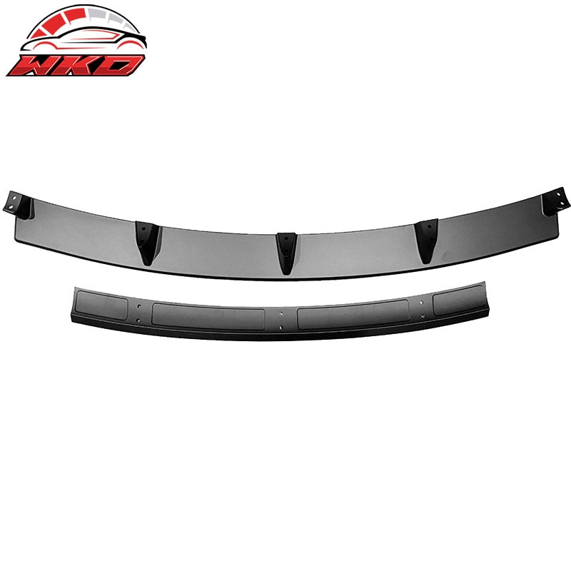 Fits 17-23 Tesla Model 3 IKON Style Front Bumper Lip Spoiler 4PCS Matte Black