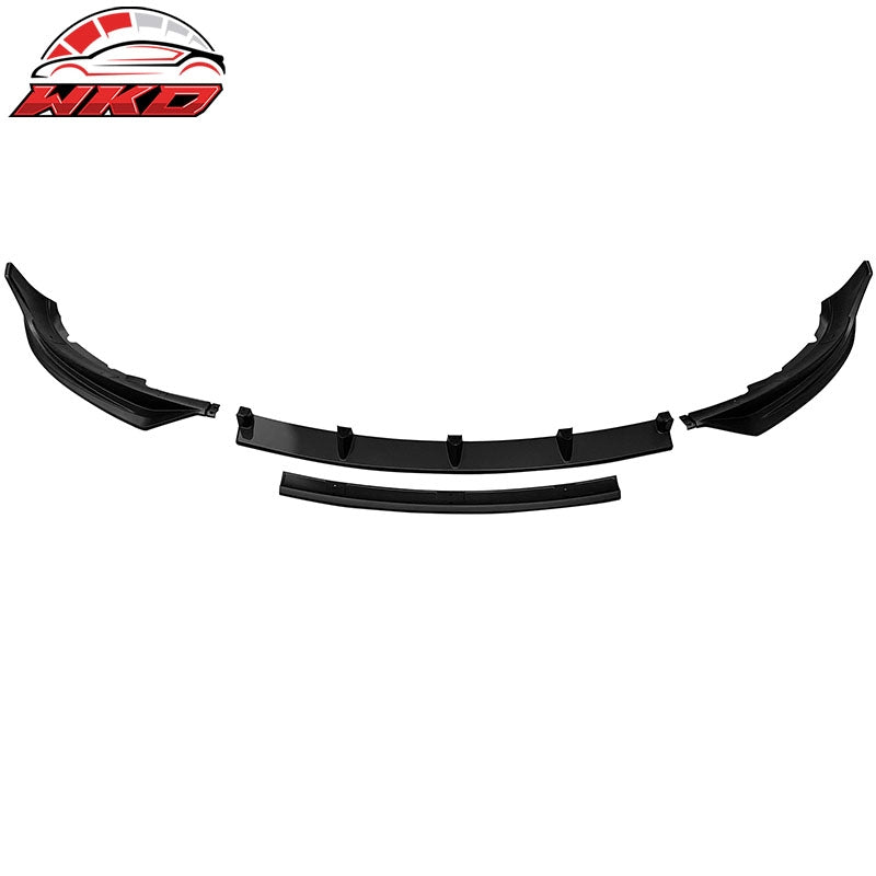 Fits 17-23 Tesla Model 3 IKON Style Front Bumper Lip Spoiler 4PCS Matte Black