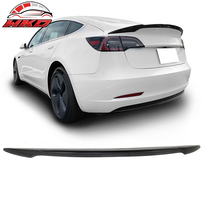 Wholesale 17-23 Tesla Model 3 IKON V Style Rear Trunk Spoiler Wing Lip ABS Unpainted