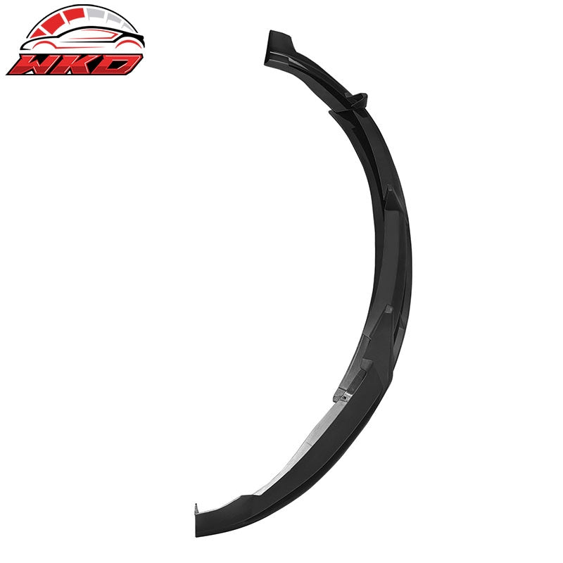 Fits 24-25 Tesla Model 3 IKON2 Style Front Bumper Lip Matte Black PP 3PCS Set
