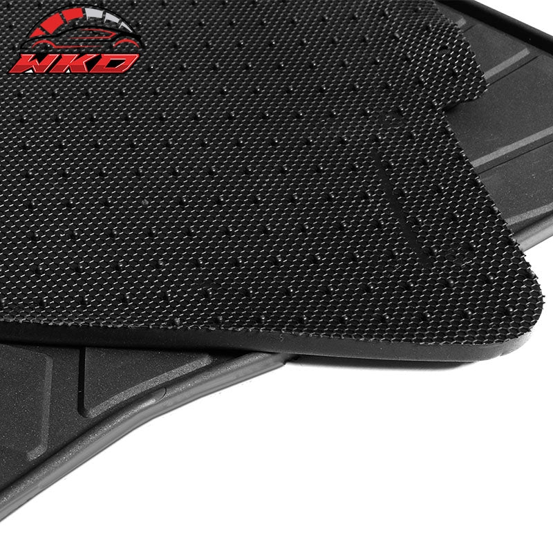 Fits 17-23 Tesla Model 3 Heavy Duty Black Latex Floor Mats Front and Second Row