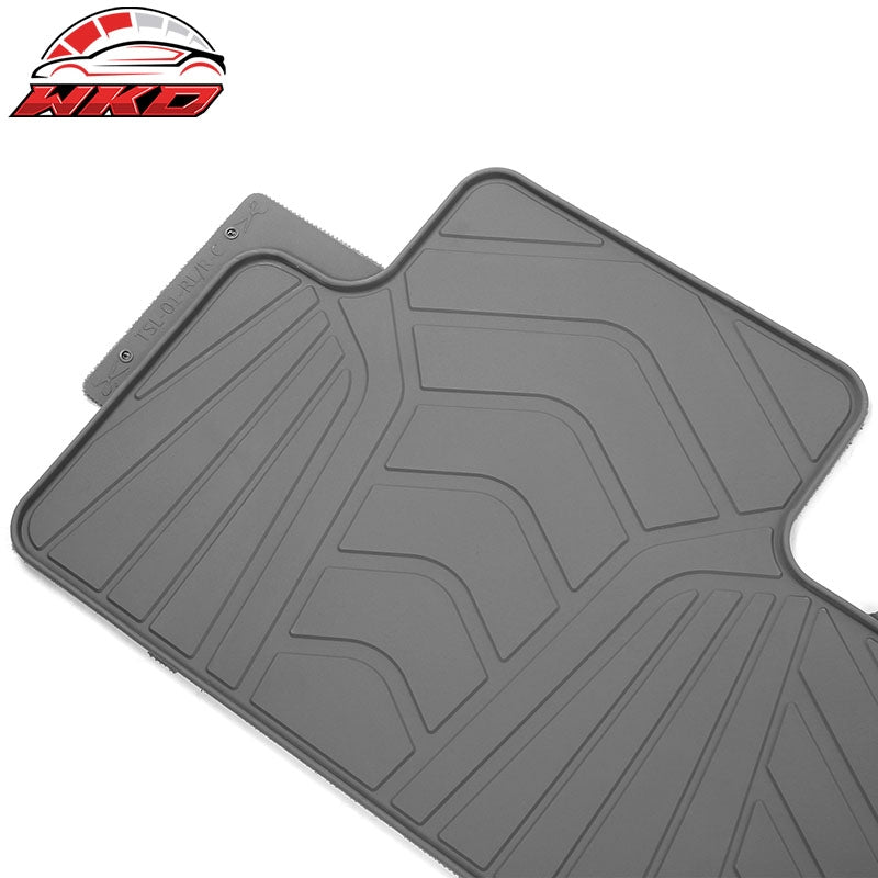 Fits 17-23 Tesla Model 3 Latex Floor Mats Gray All Weather Car Carpets Liner 3PC