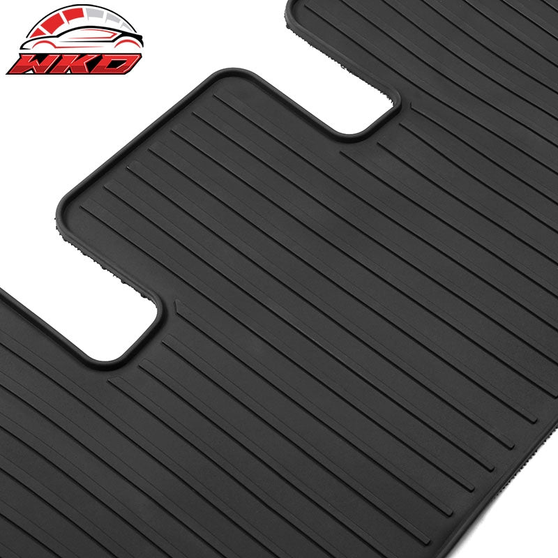 Fits 17-23 Tesla Model 3 Floor Mats Black Latex Carpets Front Rear Liner Guard