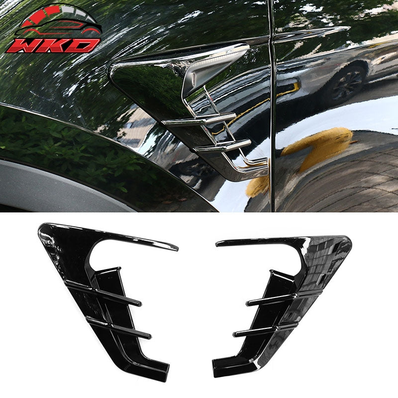 Fits 21-23 Tesla Model 3 20-22 Model Y Side Camera Flanks Cover Trim Gloss Black