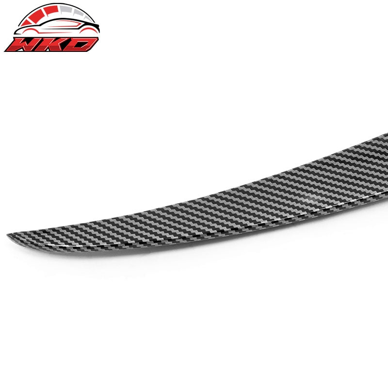 Fits 24-26 Tesla Model 3 OE Style Carbon Fiber Print Rear Trunk Spoiler Wing ABS