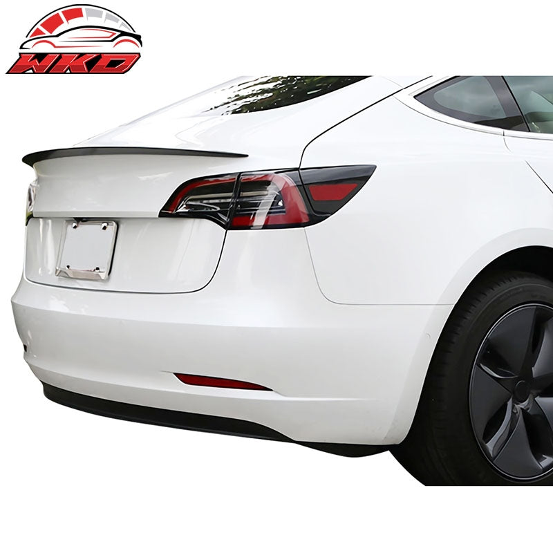 Fits 17-23 Tesla Model 3 OE Style Matte Carbon Fiber Rear Trunk Spoiler Wing