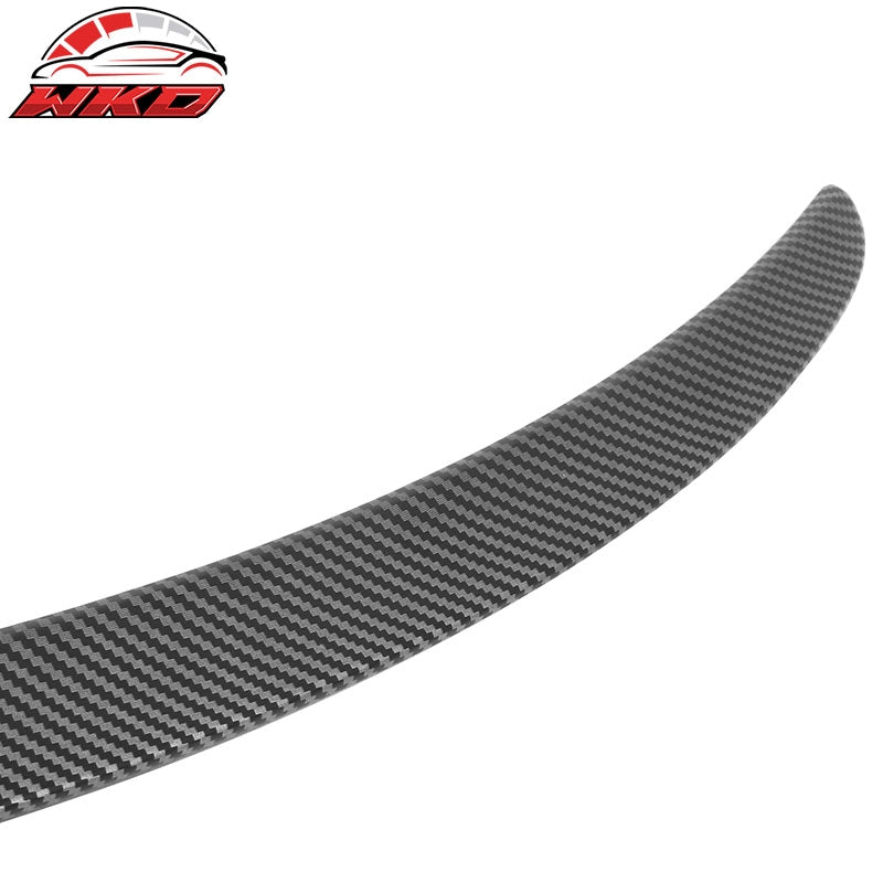 For 24-26 Tesla Model 3 OE Style Matte Carbon Fiber Print Trunk Spoiler Wing ABS