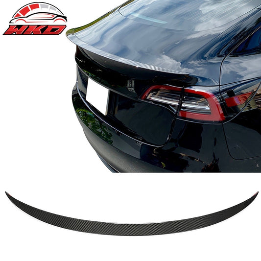 Wholesale 17-23 Tesla Model 3 OE Style Rear Trunk Spoiler Wing Real Carbon Fiber Lip
