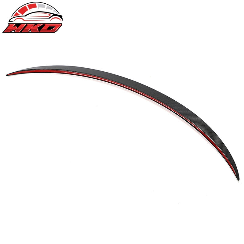 Fits 17-23 Tesla Model 3 OE Style Rear Trunk Spoiler Wing Real Carbon Fiber Lip
