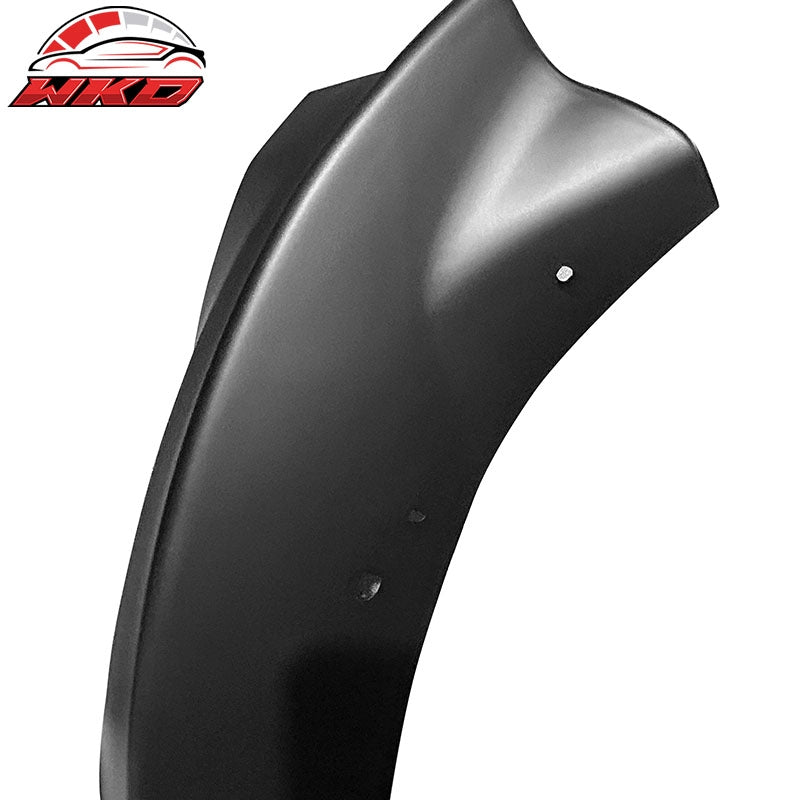 Fits 17-23 Tesla Model 3 PP Front Bumper Splitters Corner Winglets - Matte Black