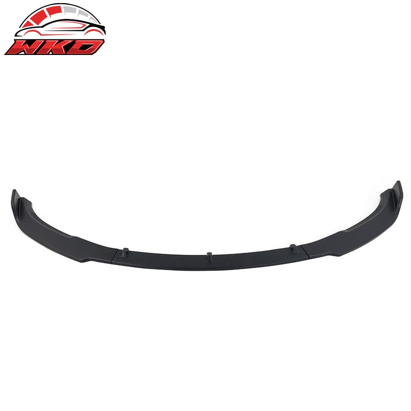 Fits 17-23 Tesla Model 3 Sedan IKON Style Front Bumper Lip PP Matte Black - 3PCS