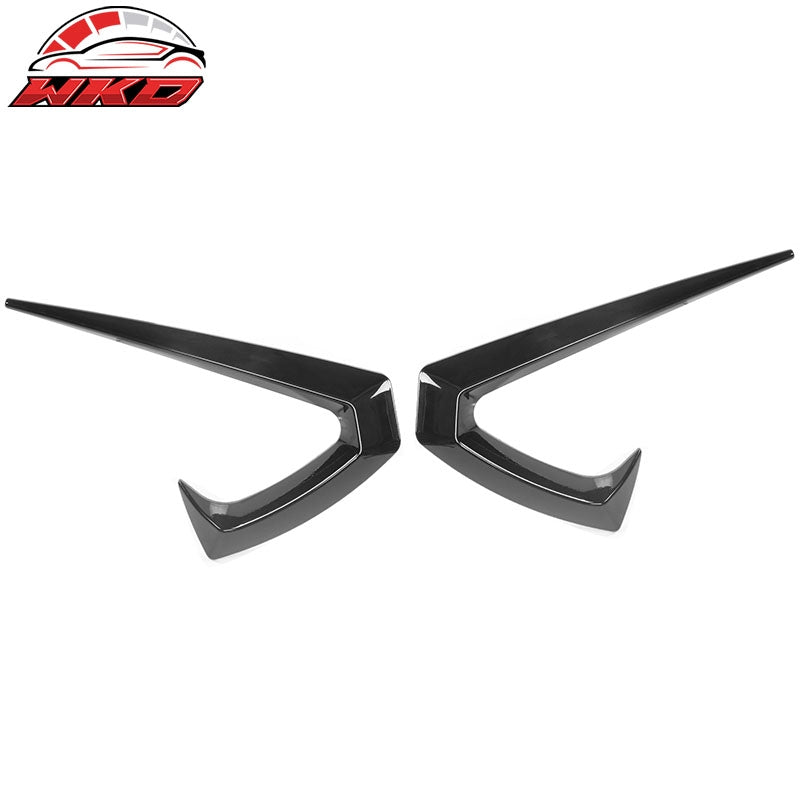 Fits 17-23 Tesla Model 3 Gloss Black Side Fender Camera Vent Cover Decor Trim