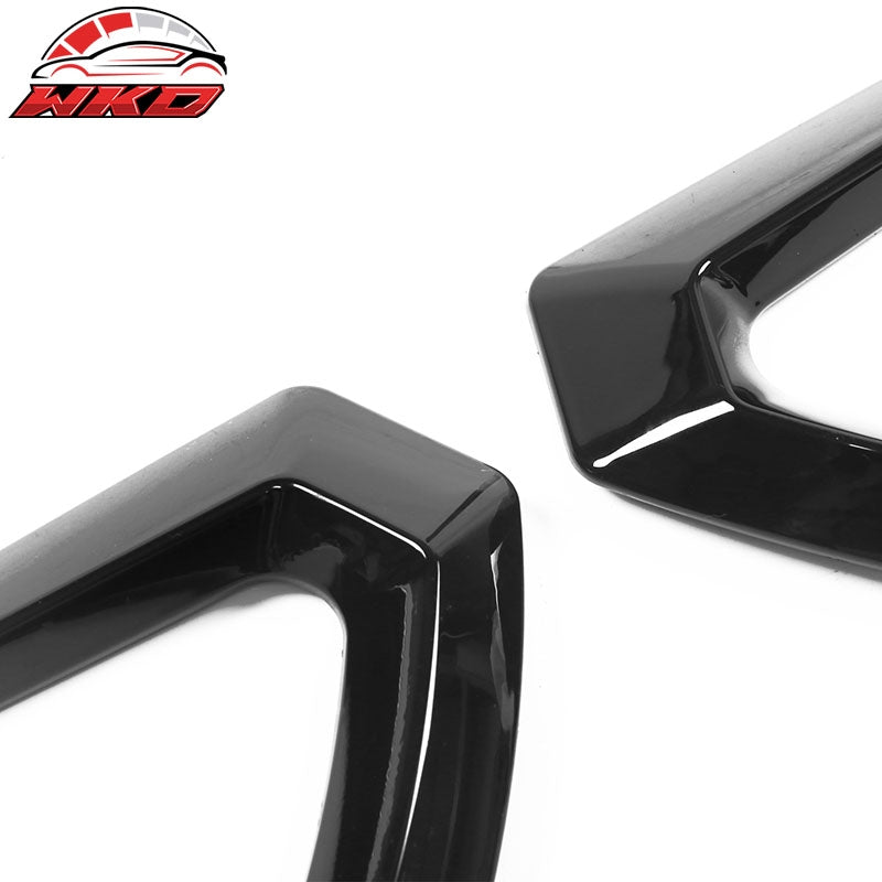 Fits 17-23 Tesla Model 3 Gloss Black Side Fender Camera Vent Cover Decor Trim