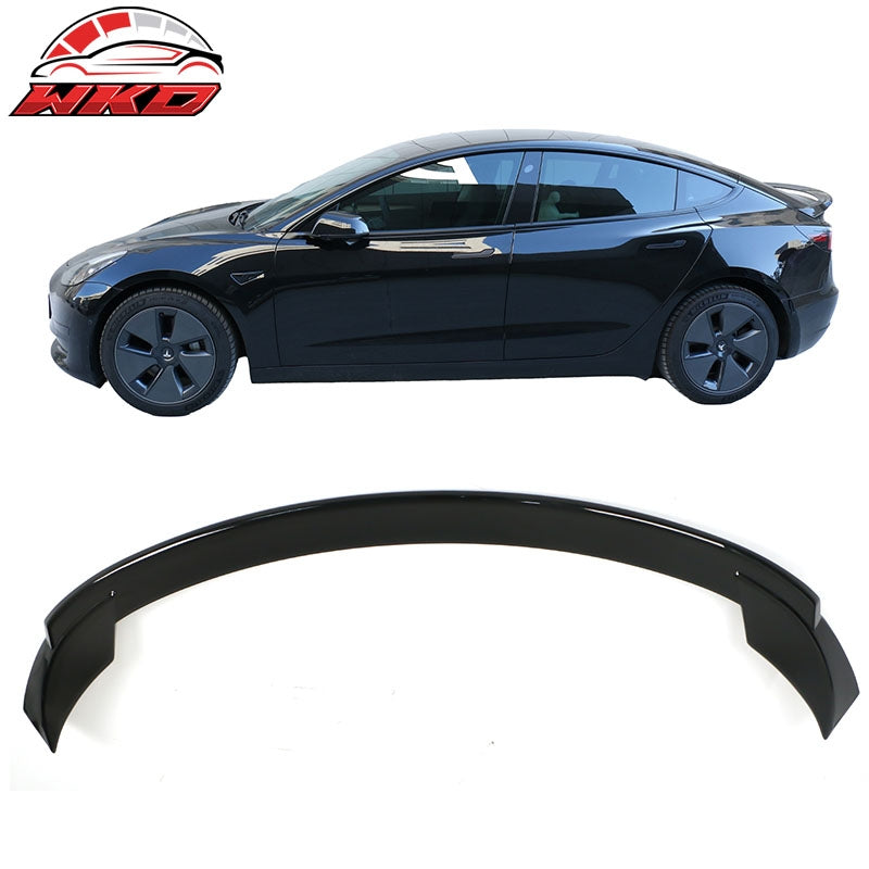 Wholesale 17-26 Tesla Model 3 Sport Style Gloss Black Rear Trunk Spoiler Wing Lip ABS
