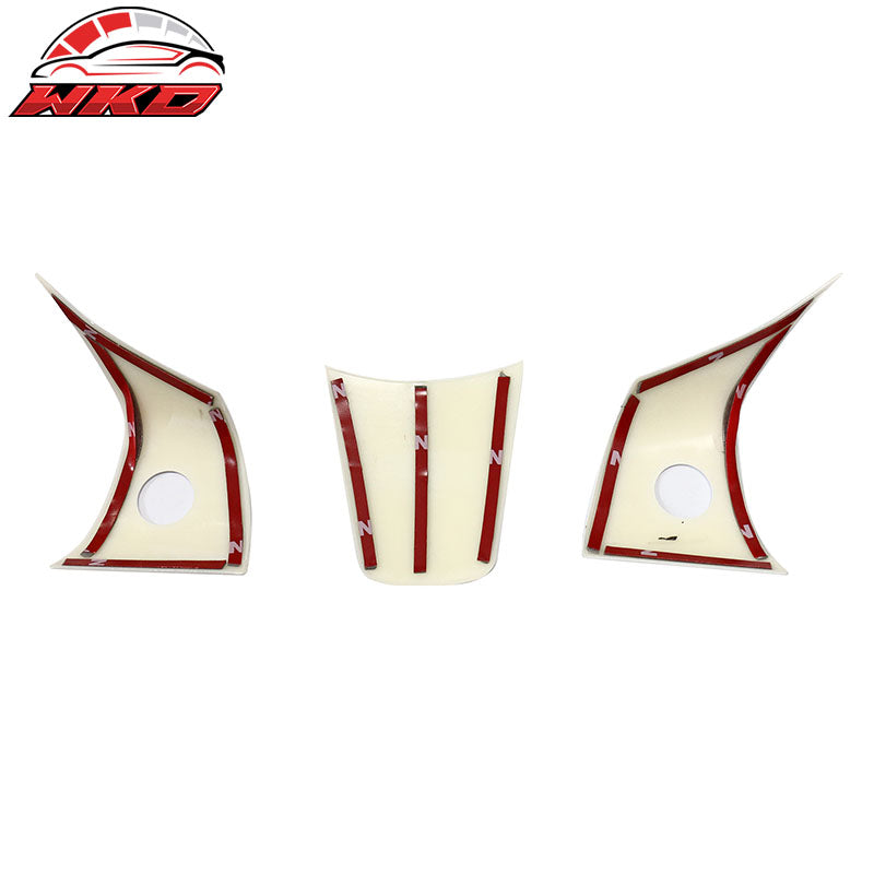 Fits 17-23 Tesla Model 3 & 20-25 Y Steering Wheel Cover Trim Accessory White ABS