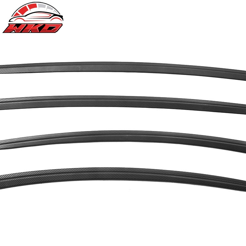 For 17-26 Tesla Model 3 ABS Window Visor Sun Rain Guard Matte Carbon Fiber Print